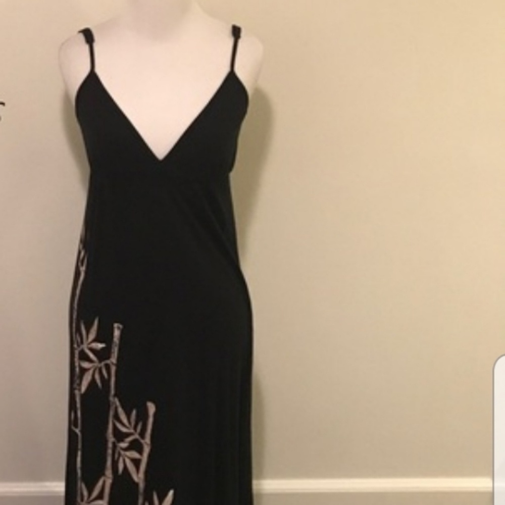 Lucky Brand Black Bamboo Maxi Dress